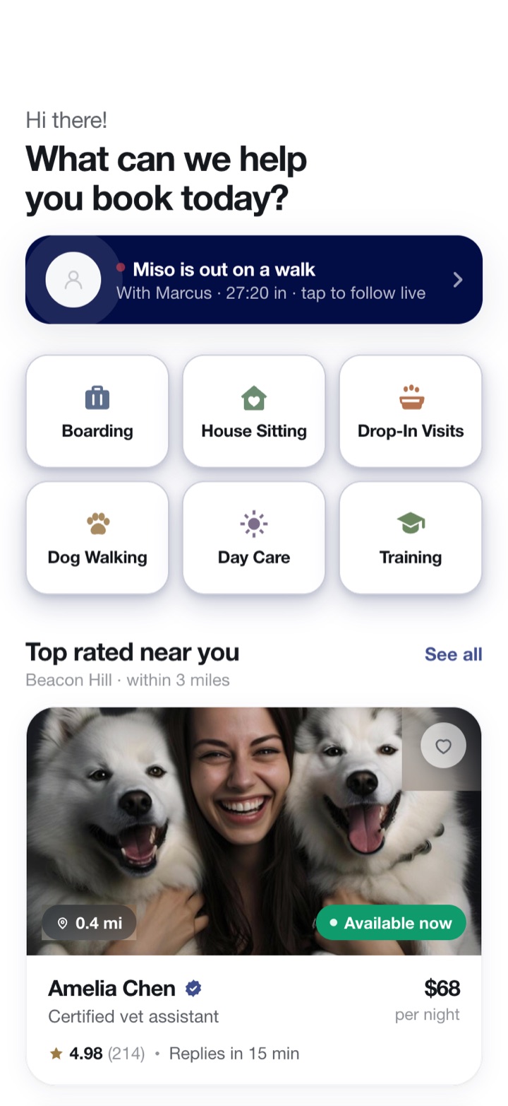 App — home screen